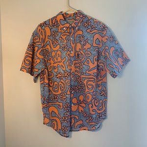 Vintage Newport Blue Hawaiian Shirt Medium